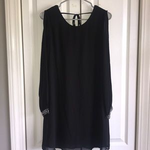 Black dress open shoulder